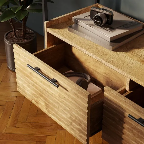 Tall Shelving Unit with Drawers - Wood
