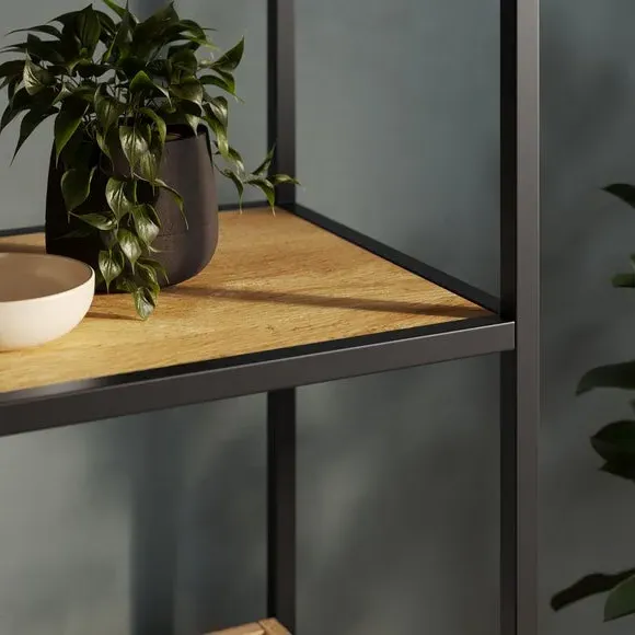 Tall Shelving Unit with Drawers - Wood