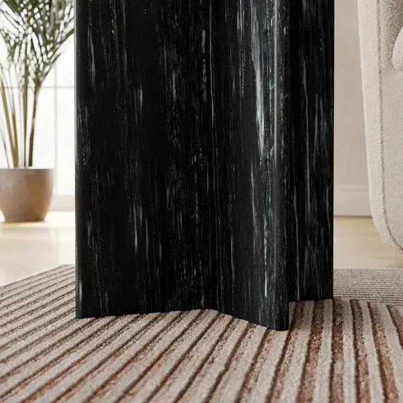 Tall Side Table - Black, Marble