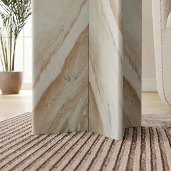 Tall Side Table - Natural, Marble