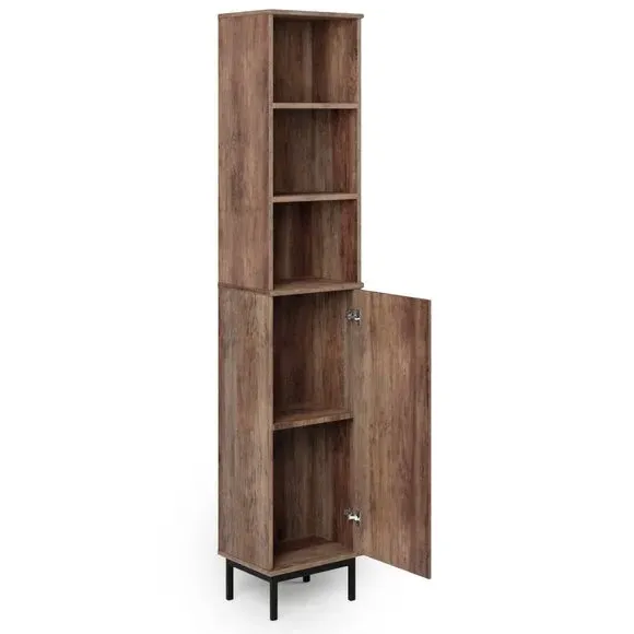 Tall Storage Unit with Shelves - Pine Effect