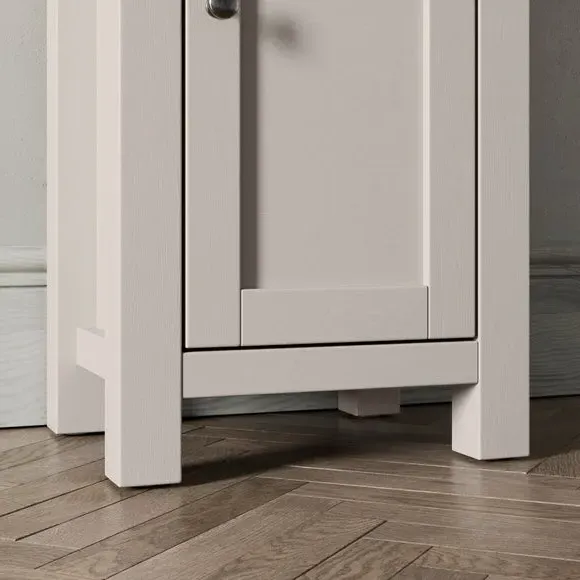 Tallboy Storage Unit - Stone, Oak Effect