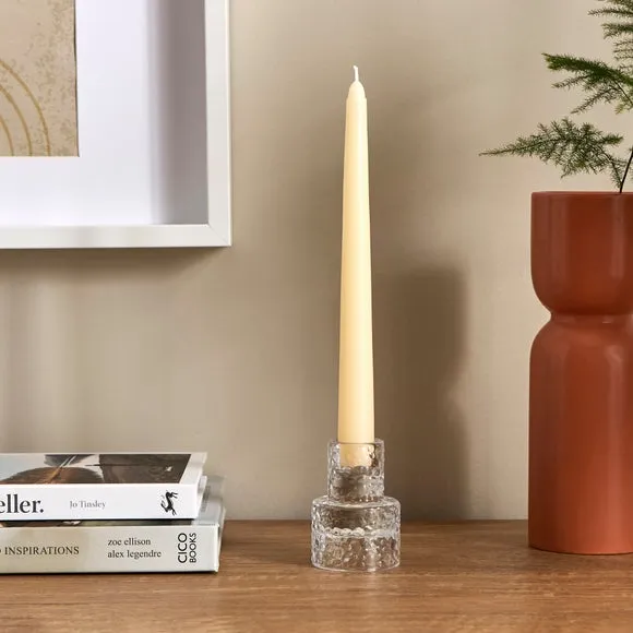 Taper Candlestick Holder - Clear, Glass