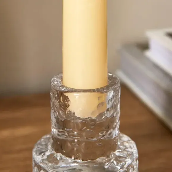 Taper Candlestick Holder - Clear, Glass