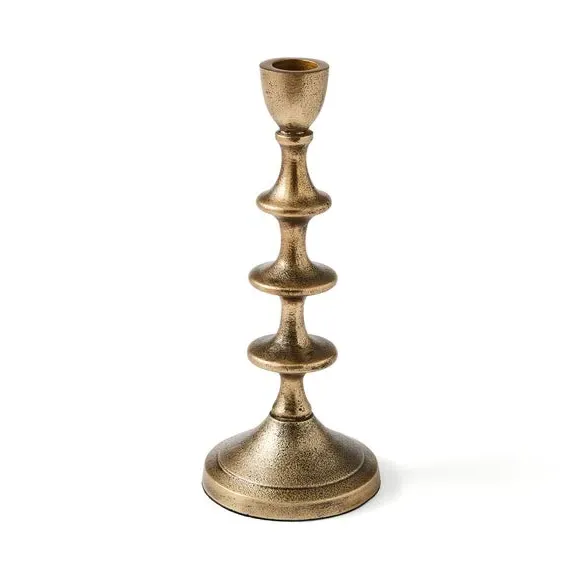 Taper Candlestick Holder - Gold, Aluminium