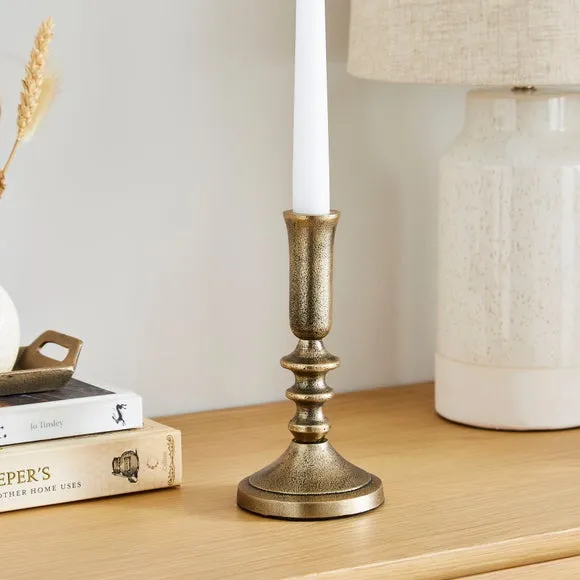 Taper Candlestick Holder - Gold, Aluminium