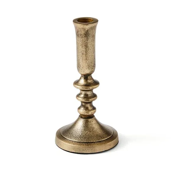 Taper Candlestick Holder - Gold, Aluminium