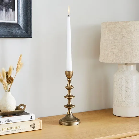 Taper Candlestick Holder - Gold, Aluminium