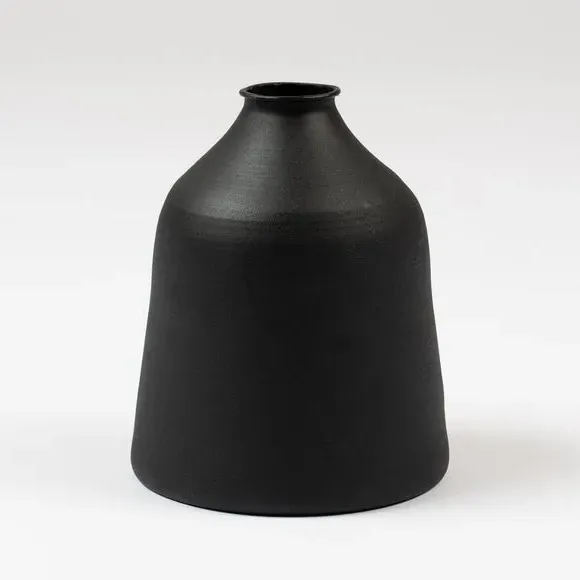 Tapered Bottle Vase - Black, Iron