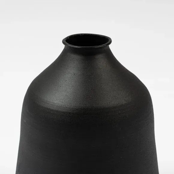 Tapered Bottle Vase - Black, Iron