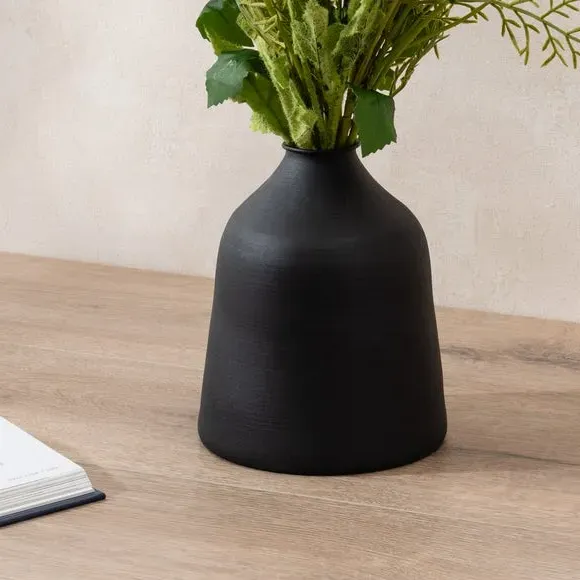 Tapered Bottle Vase - Black, Iron image