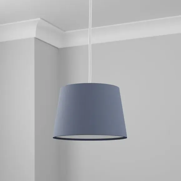 Tapered Lamp Shade - Blue, Faux Linen