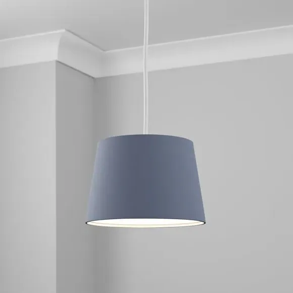 Tapered Lamp Shade - Blue, Faux Linen