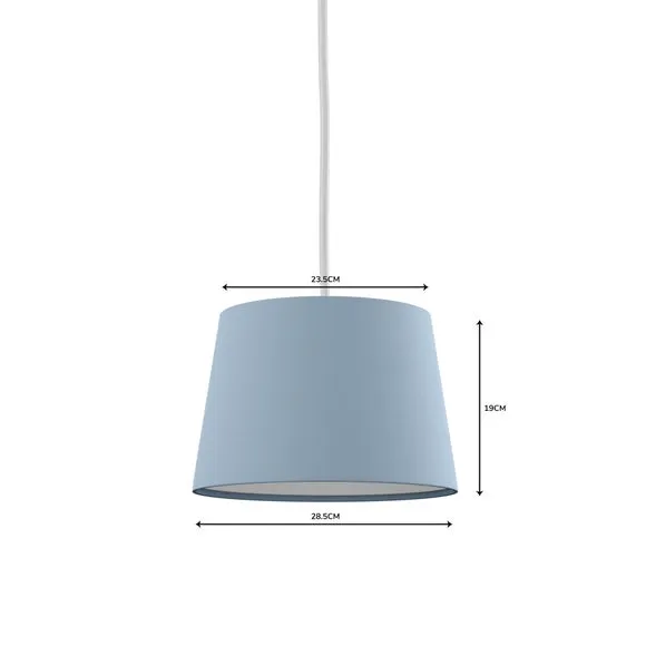 Tapered Lamp Shade - Blue, Poly-Cotton