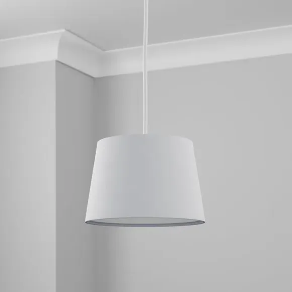 Tapered Lamp Shade - Dove, Faux Linen