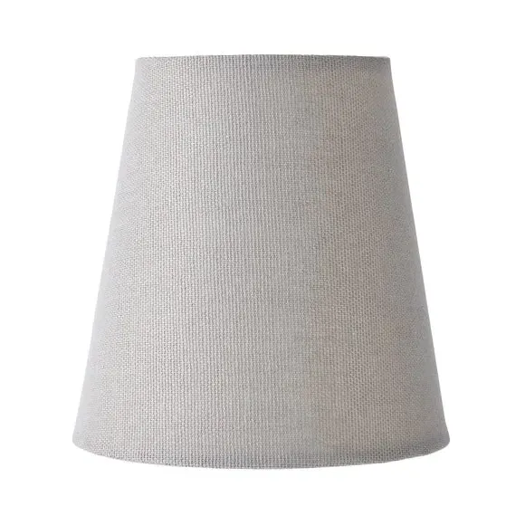 Tapered Lamp Shade - Dove, Faux Linen