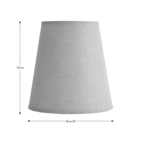 Tapered Lamp Shade - Dove, Faux Linen