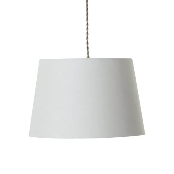 Tapered Lamp Shade - Dove, Faux Linen