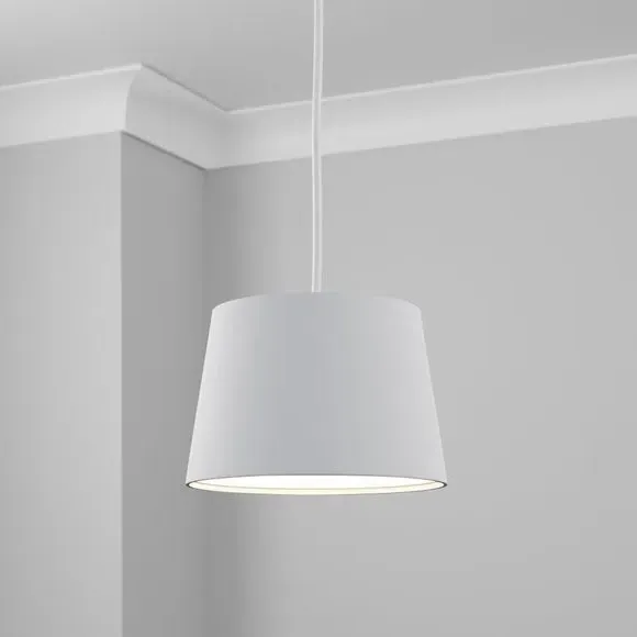 Tapered Lamp Shade - Dove, Faux Linen