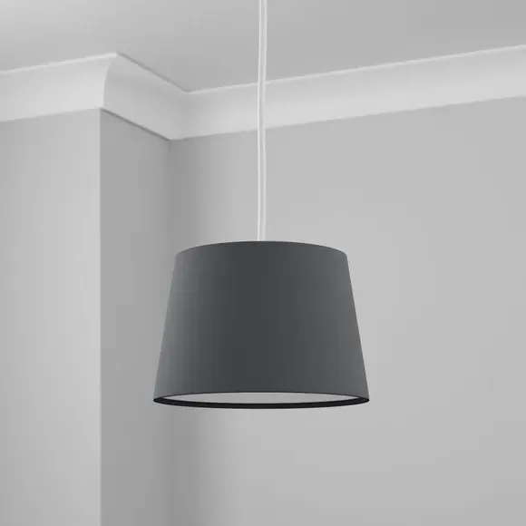 Tapered Lamp Shade - Grey, Poly-Cotton