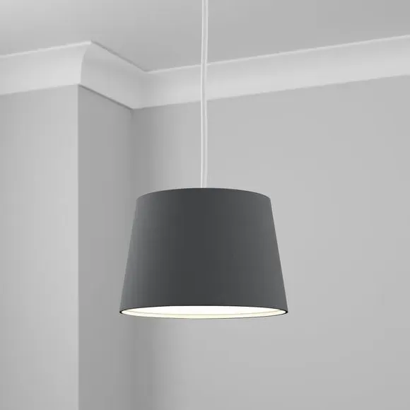 Tapered Lamp Shade - Grey, Poly-Cotton