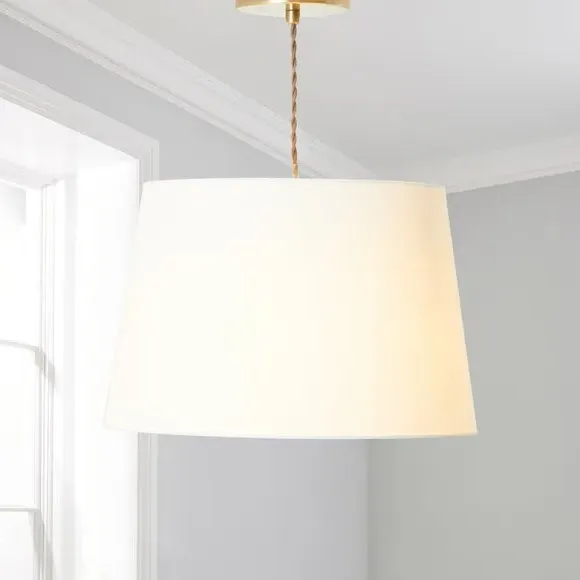 Tapered Lamp Shade - Ivory, Faux Linen