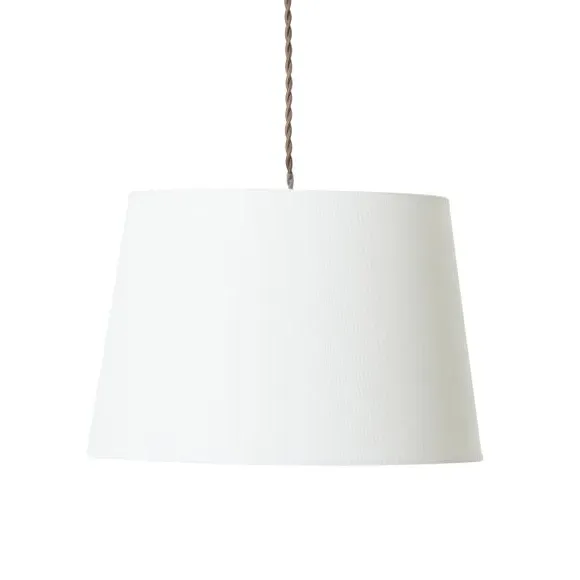 Tapered Lamp Shade - Ivory, Faux Linen
