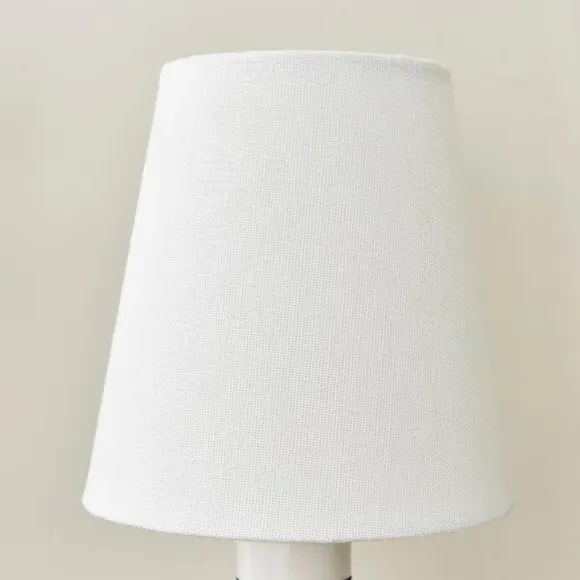 Tapered Lamp Shade - Ivory, Faux Linen