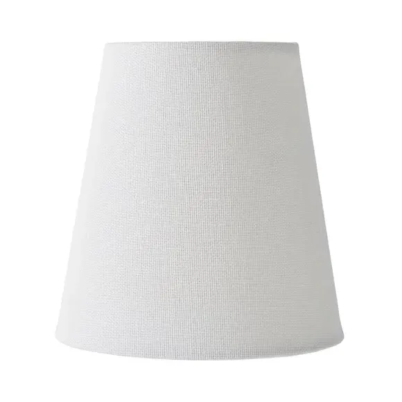 Tapered Lamp Shade - Ivory, Faux Linen
