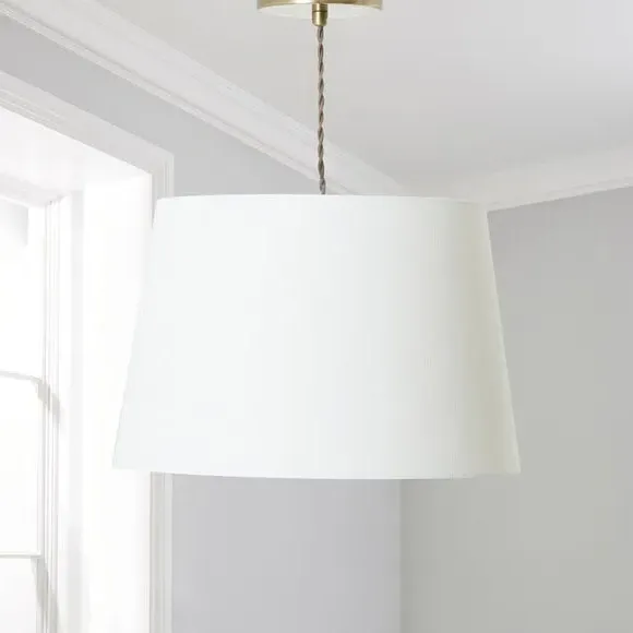Tapered Lamp Shade - Ivory, Faux Linen