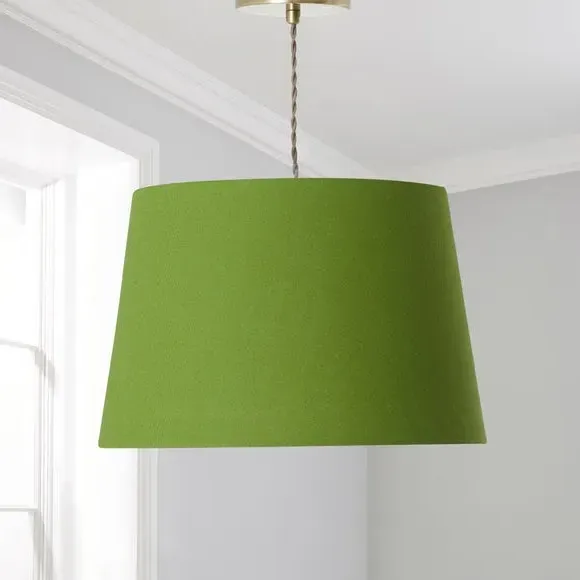 Tapered Lamp Shade - Moss Green, Faux Linen