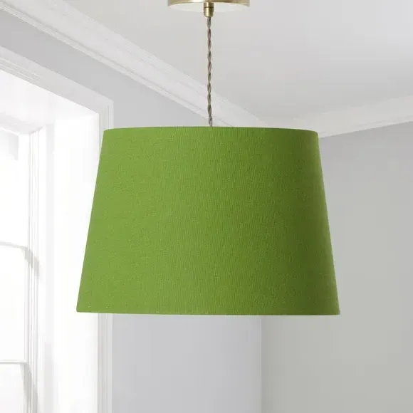 Tapered Lamp Shade - Moss Green, Faux Linen