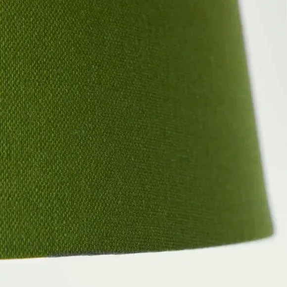Tapered Lamp Shade - Moss Green, Faux Linen