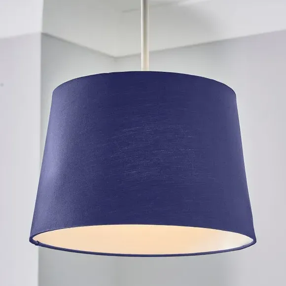Tapered Lamp Shade - Navy, Poly-Cotton