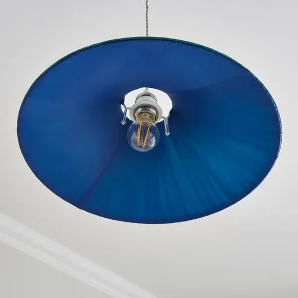 Tapered Lamp Shade Pleated - Aqua, Polyester