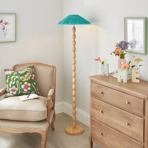 Tapered Lamp Shade Pleated - Aqua, Polyester