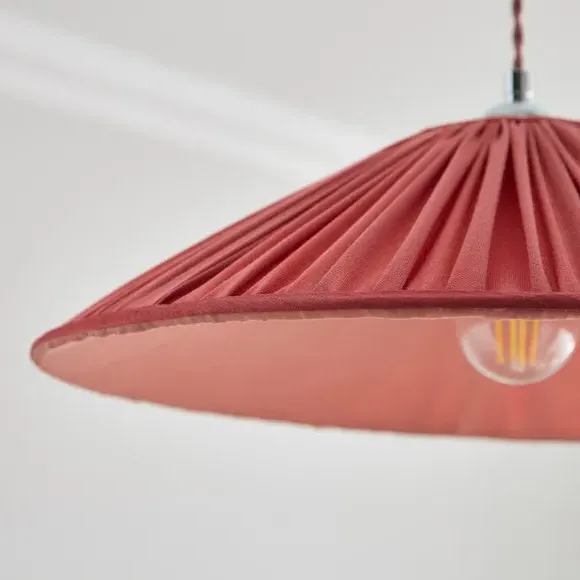 Tapered Lamp Shade Pleated - Fuschia, Polyester