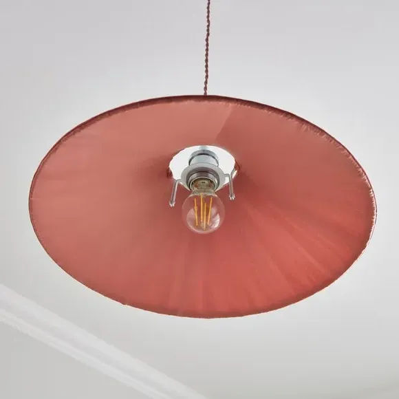 Tapered Lamp Shade Pleated - Fuschia, Polyester