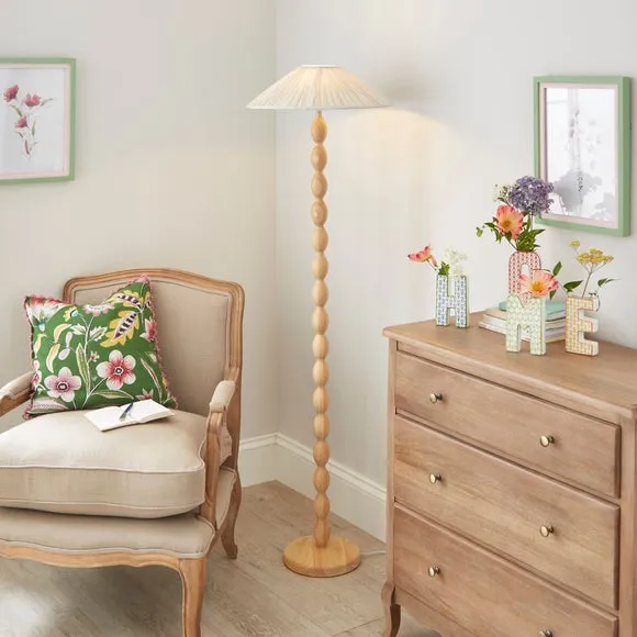 Tapered Lamp Shade Pleated - Ivory, Polyester