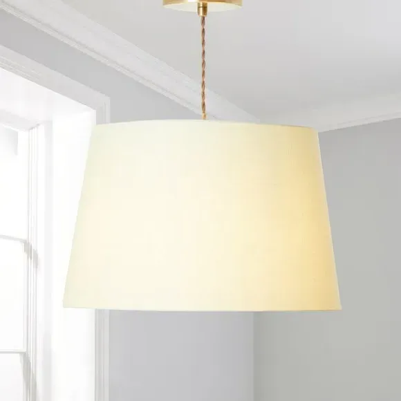 Tapered Lamp Shade - Sage, Faux Linen