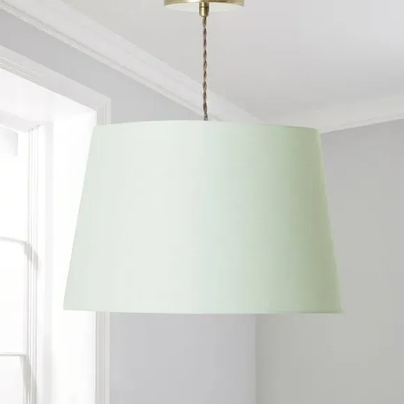 Tapered Lamp Shade - Sage, Faux Linen