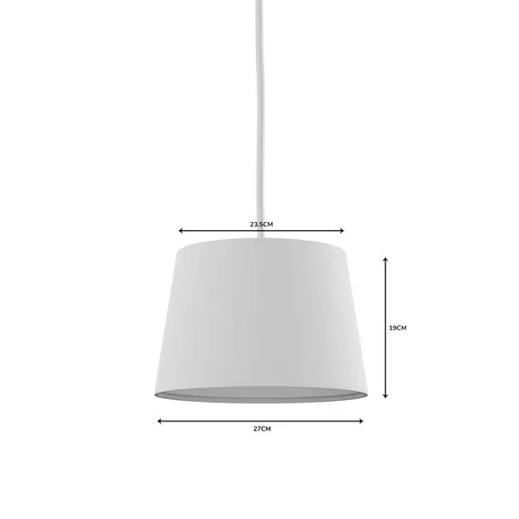 Tapered Lamp Shade - White, Poly-Cotton