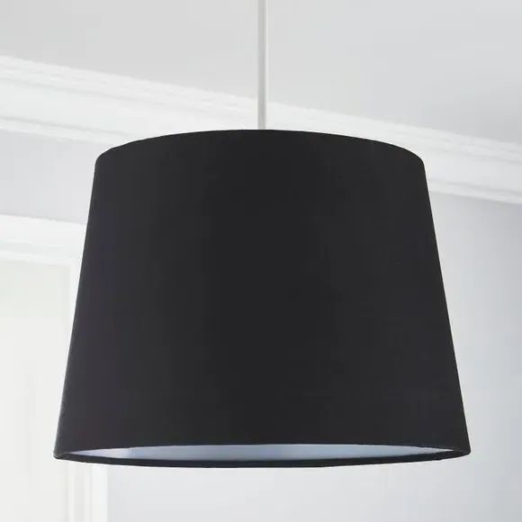 Tapered Lamp Shade with Gimbal - Black, Velvet