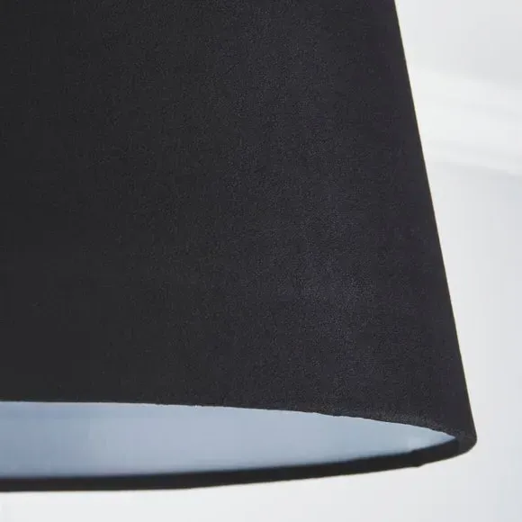 Tapered Lamp Shade with Gimbal - Black, Velvet
