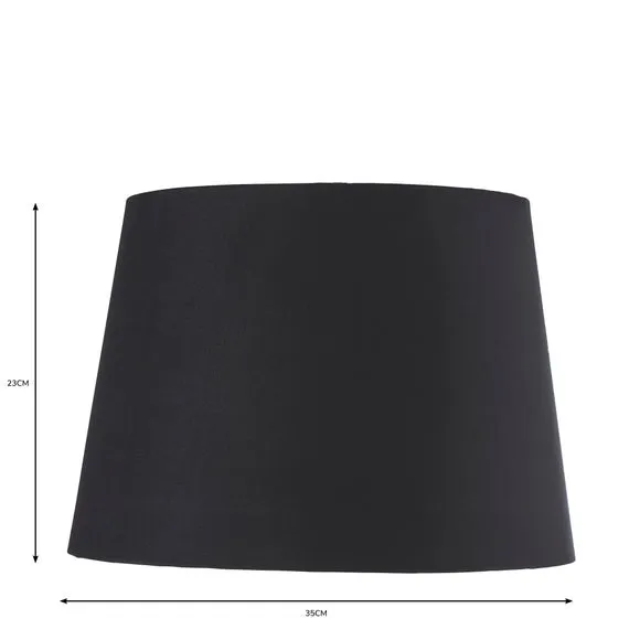 Tapered Lamp Shade with Gimbal - Black, Velvet
