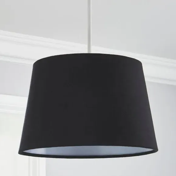Tapered Lamp Shade with Gimbal - Black, Velvet