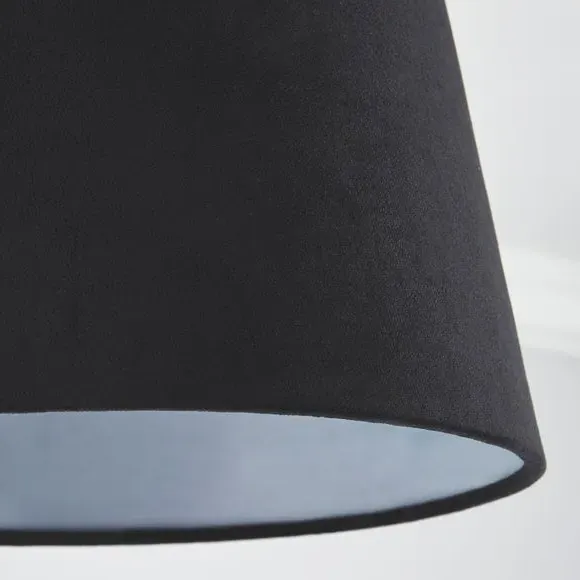 Tapered Lamp Shade with Gimbal - Black, Velvet
