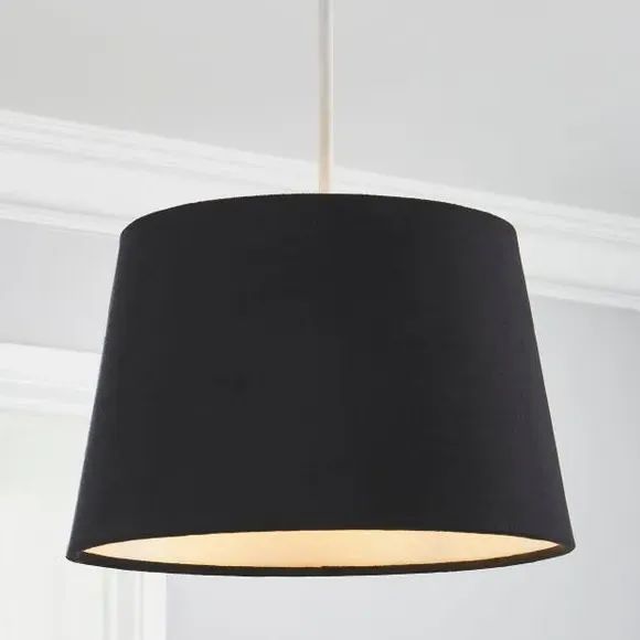 Tapered Lamp Shade with Gimbal - Black, Velvet