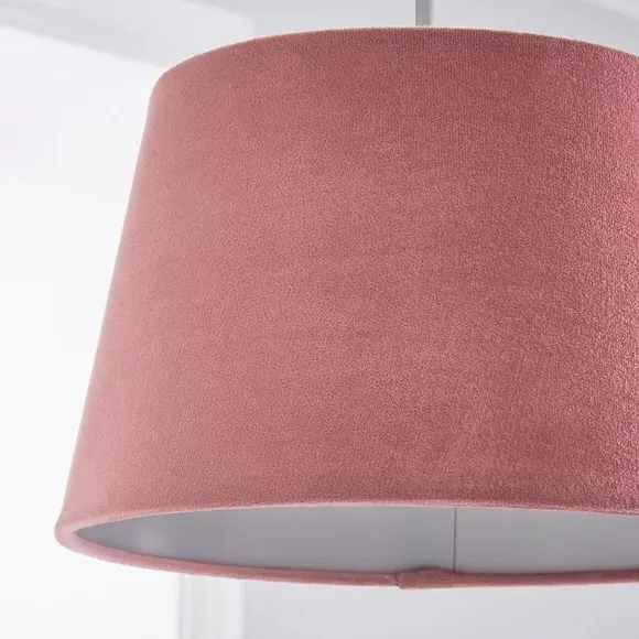 Tapered Lamp Shade with Gimbal - Blush, Velvet
