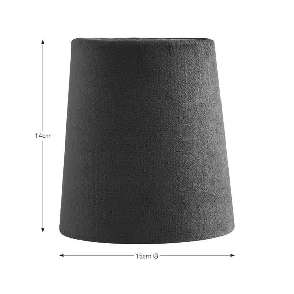Tapered Lamp Shade with Gimbal - Bottle Green, Velvet